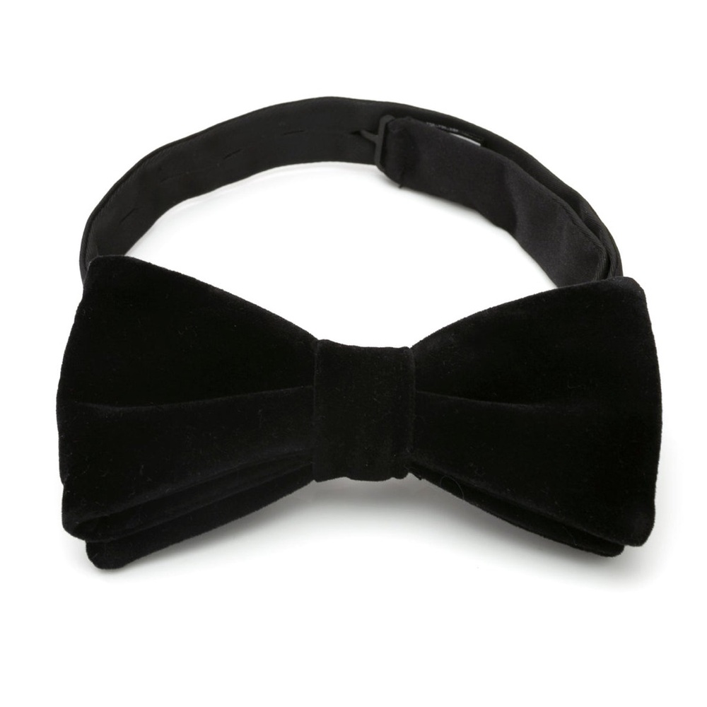 OX & BULL TRADING CO. VDP VINCENT DE PAUL MENS VELVET BOW TIE BLACK OS NWOT